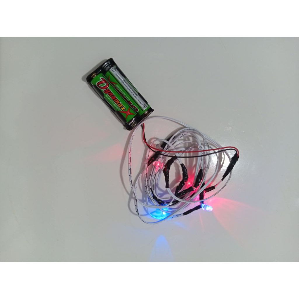 Lampu layangan layang layang kedip disco panjang 2 meter  1 led baterai AA