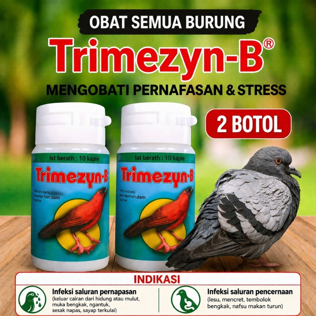 OBAT BURUNG MERPATI & AYAM TRIMIZYN MENGOBATI PERNAFASAN DAN PENCERNAAN