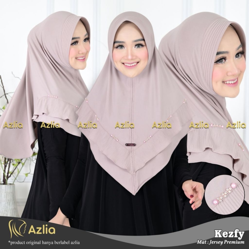 Hijab Azlia Bergo - Jilbab Bergo Jersey - Azlia Kesfy