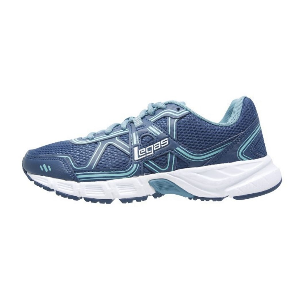 Sepatu League Legas Strakto LA M Biru Running Shoes Pria Wanita Original