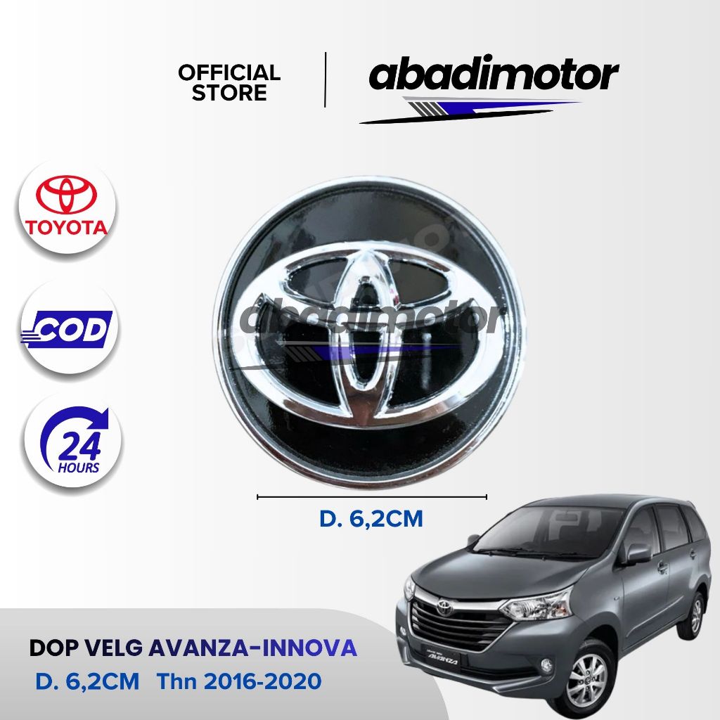 [TERLARIS COD] DOP Velg Tutup As Roda Avanza Innova 2016-2020 Diameter 6.2cm Original OEM