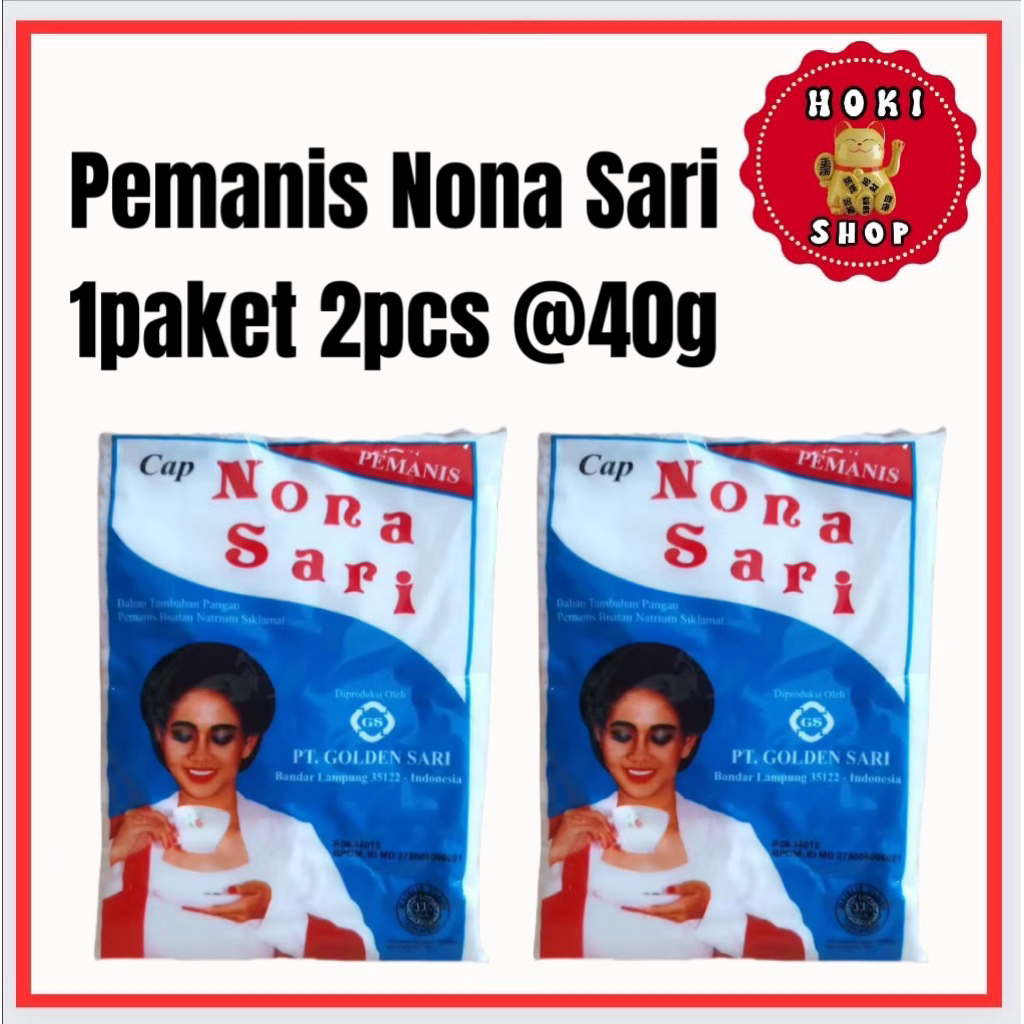 Pemanis Buatan Cap Nona 1paket 2pcs @40gr / Sari Manis Nona Sari / Natrium Siklamat