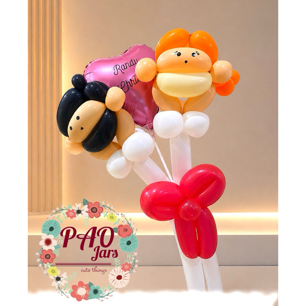 buket bunga balon / buket balon / buket bunga valentine ulang tahun