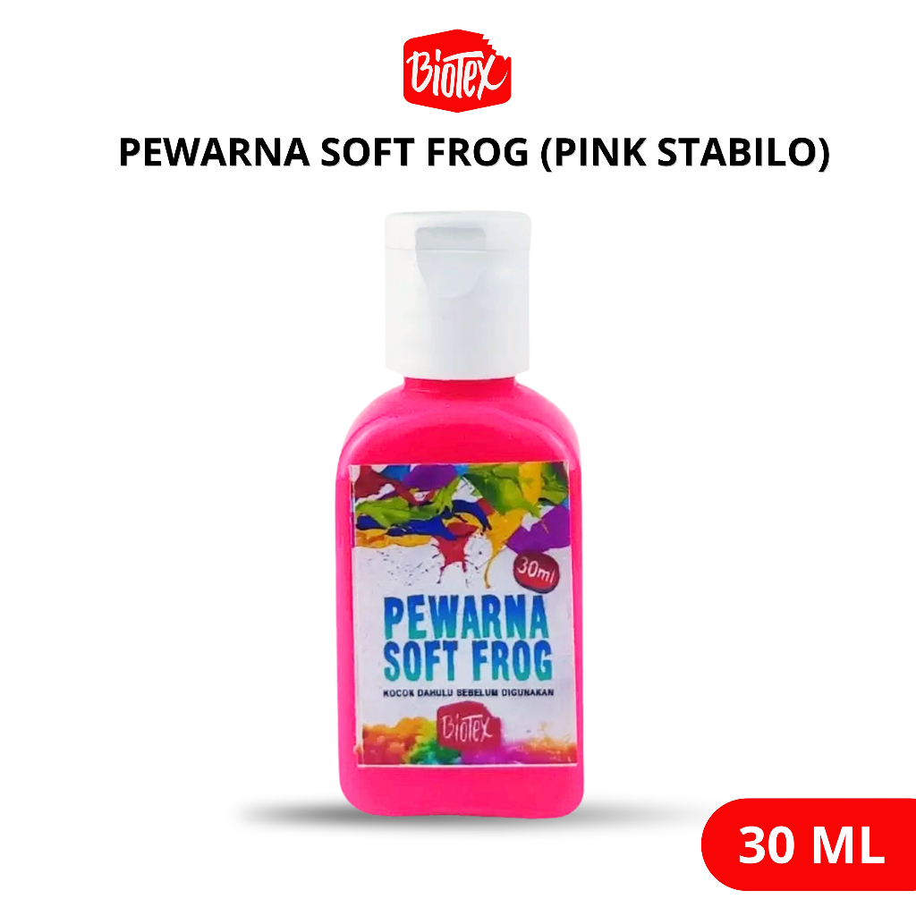 Biotex PEWARNA LATEKS 30 ML PINK STABILO - Latex Latek Soft Frog Sofrog