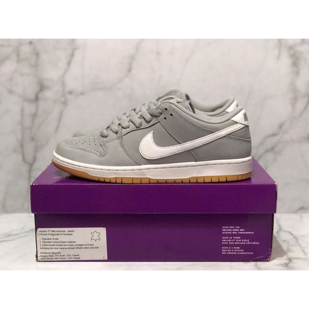 SALE Nike SB Dunk Low Pro ISO Orange Label Wolf Grey Gum Original Authentic Murah