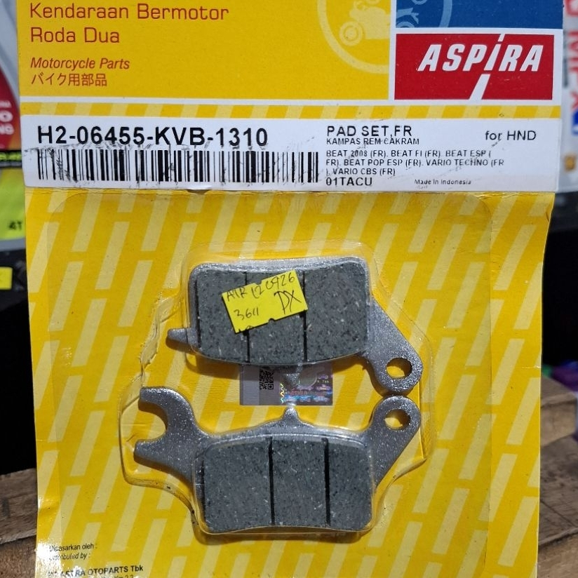 KAMPAS REM DEPAN ASPIRA BEAT FI/SCOOPY/VARIO125-150