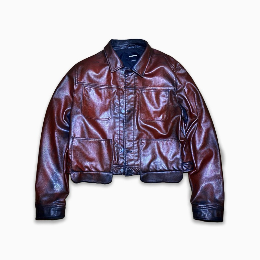 Pull & Bear Leather Jacket Reworked
