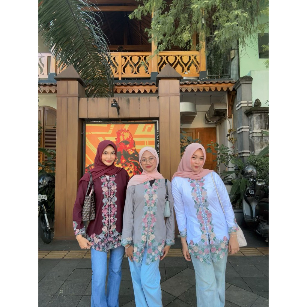 Kebaya domas katun model kartini/Kebaya katun/kebaya encim