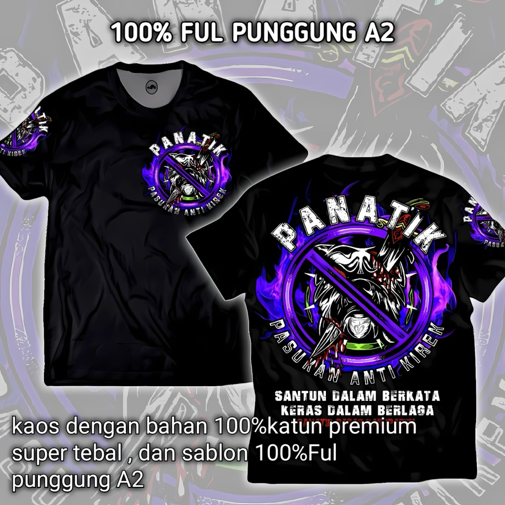 kaos panatik pagarnusa terbaru  kaos distro disain terbaru PANATIK psnu pagarnusa ful punggung A2