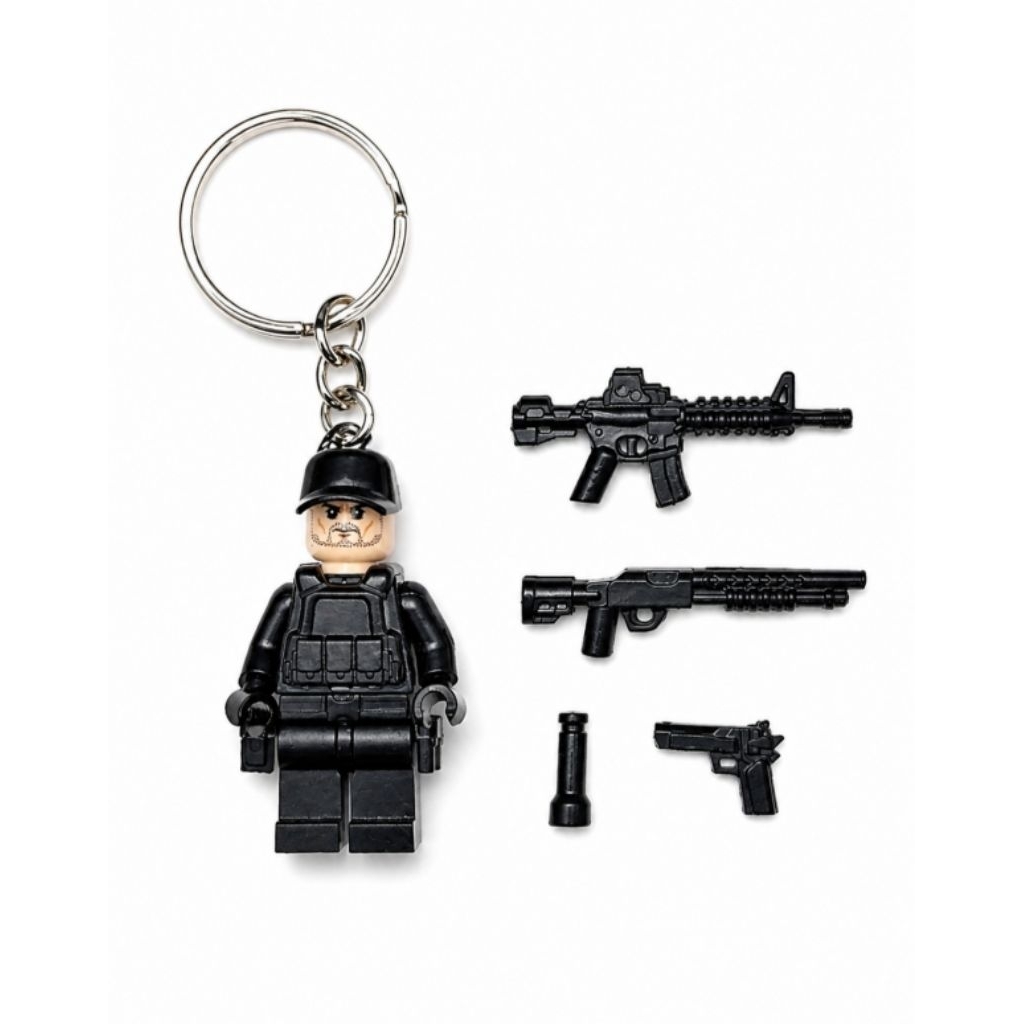 Keychain (Gantungan Kunci) Minifigure TACTICAL SERIES SWAT/BRIMOB