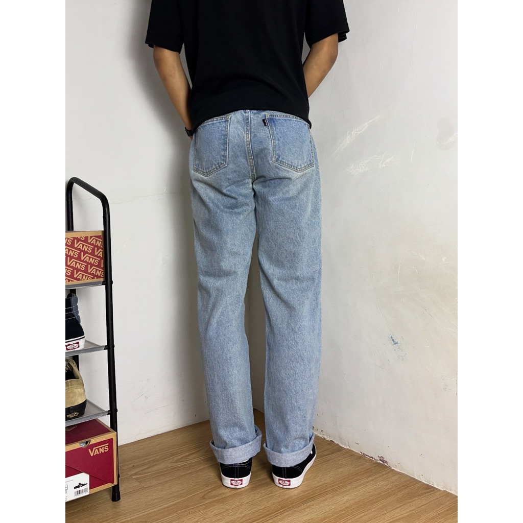 TOFFEE JEANS REGULAR STRAIGHT BLUE WASH