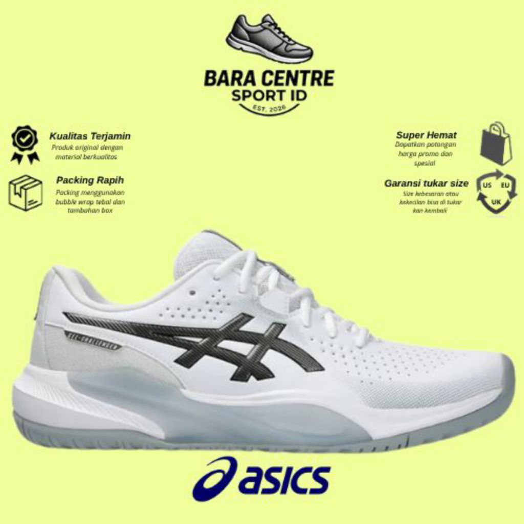 Asics Sepatu Padel Or Tenis Gel-Challenger 15 White Gunmetal (All Court)