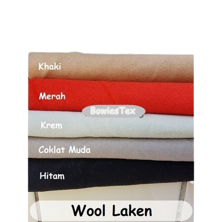 Kain Wool Laken Bahan Wool Bulu Domba Asli Wool Polos