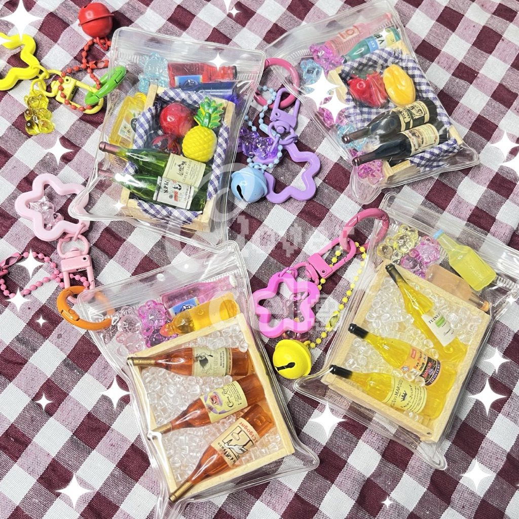 (MAGNET) GANTUNGAN KUNCI MINIATUR SNACK/CUTE MINIATURE KEYCHAIN SNACK POUCH/BAGCHARM POUCH/TRINKETS/