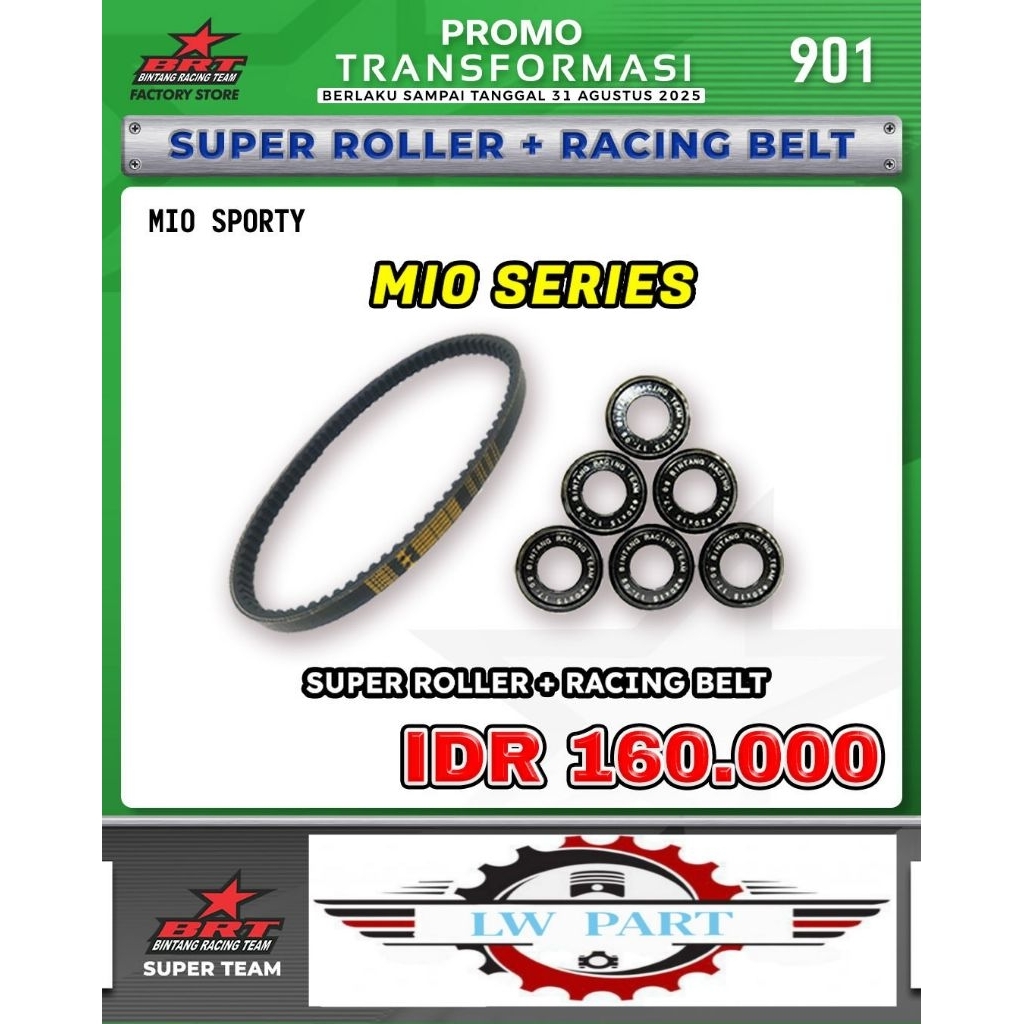 Paket vanbel dan super roller BRT mio sporty,mio soul,mio smile,nouvo(BRT)