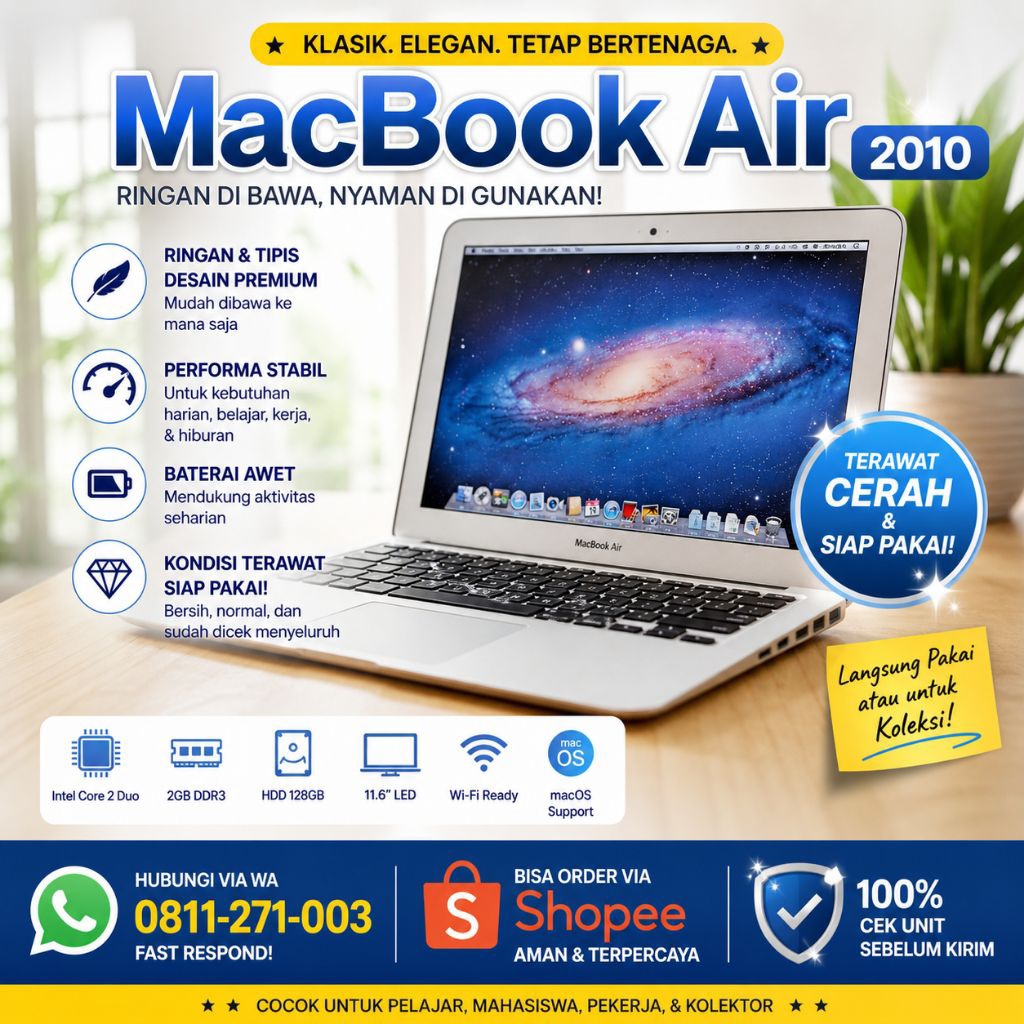 MacBook Air 2010 Tinggal Pakai