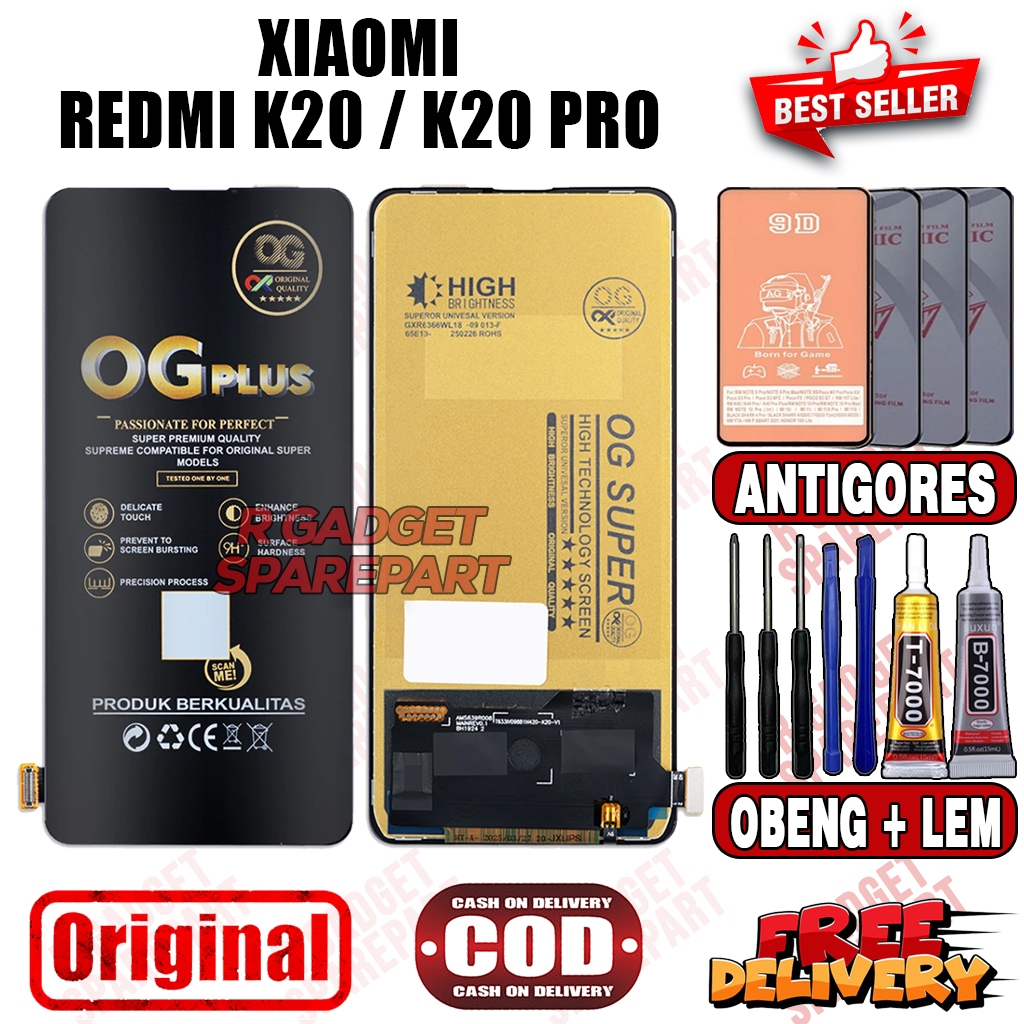 Lcd Touchscreen XIAOMI REDMI K20 / K20 PRO Original OG SUPER Fullset