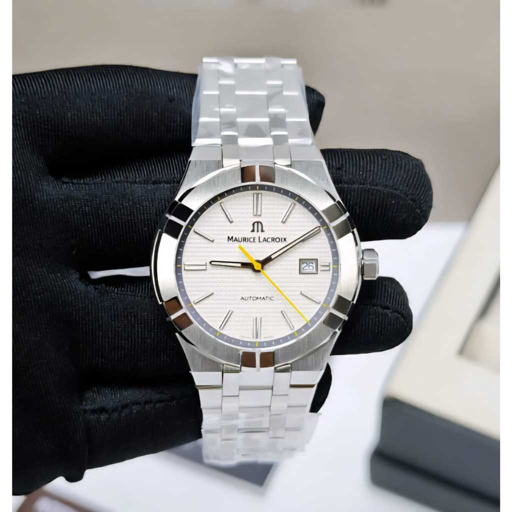 jam tangan pria Maurice Lacroix Aikon Automatic White Dial 42MM Date