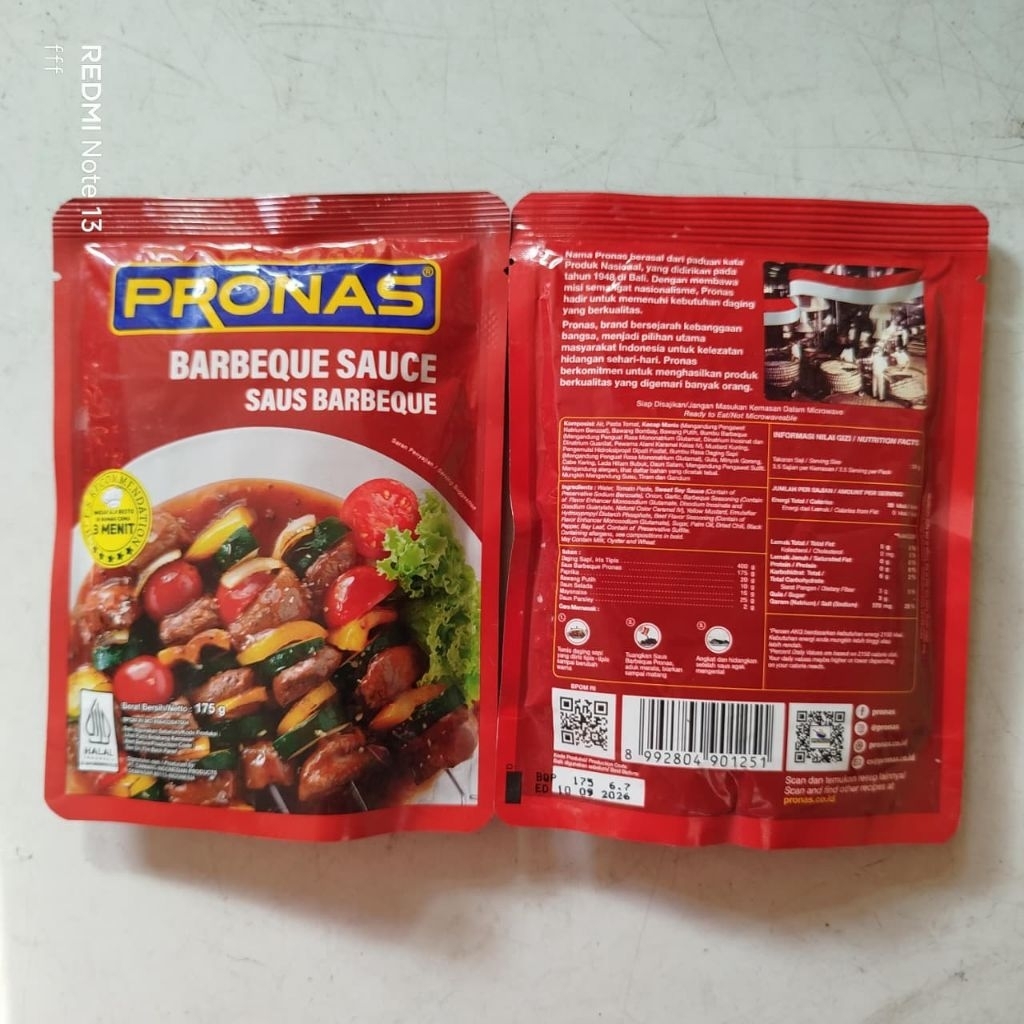 Pronas saus barbeque 175 gram