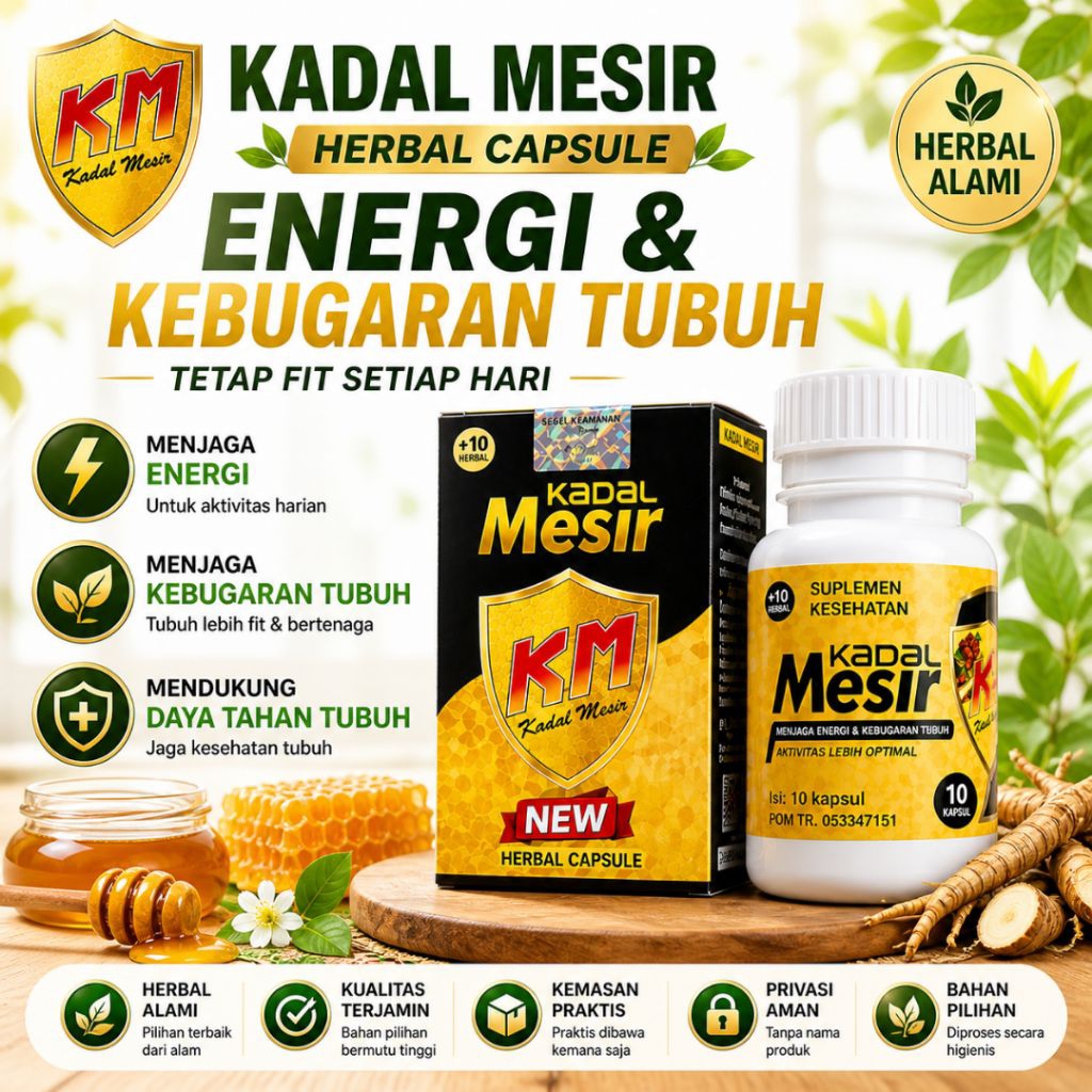 Kapsul Herbal Kadal Mesir Original | Menjaga Energi & Daya Tahan Tubuh