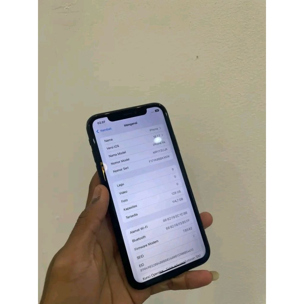 iPhone xr hitam Inter || 128 GB