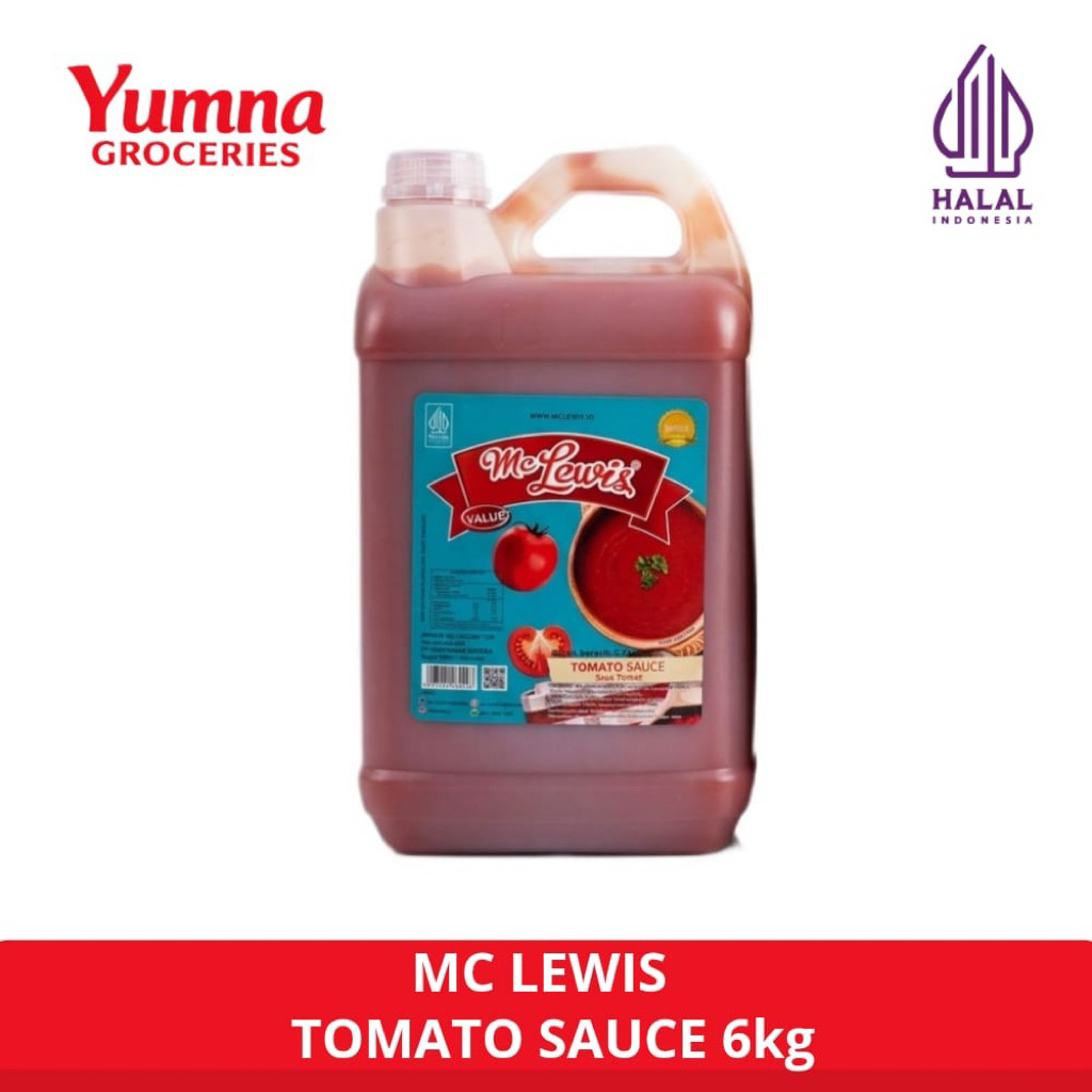 [Gratis Ongkir] Mc Lewis Saus Tomat Jerigen 6kg – Saus Tomat Horeka Ekonomis Cocok untuk Bakso, Mie 