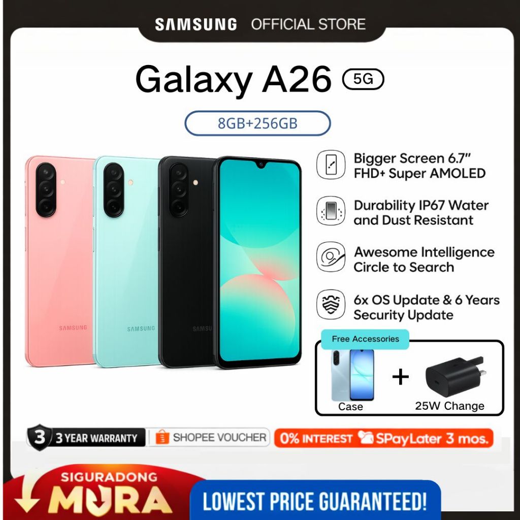 Samsung Galaxy A26 5G 8GB+256GB LCD Super AMOLED Camera 50MP Garansi Resmi 3 Tahun
