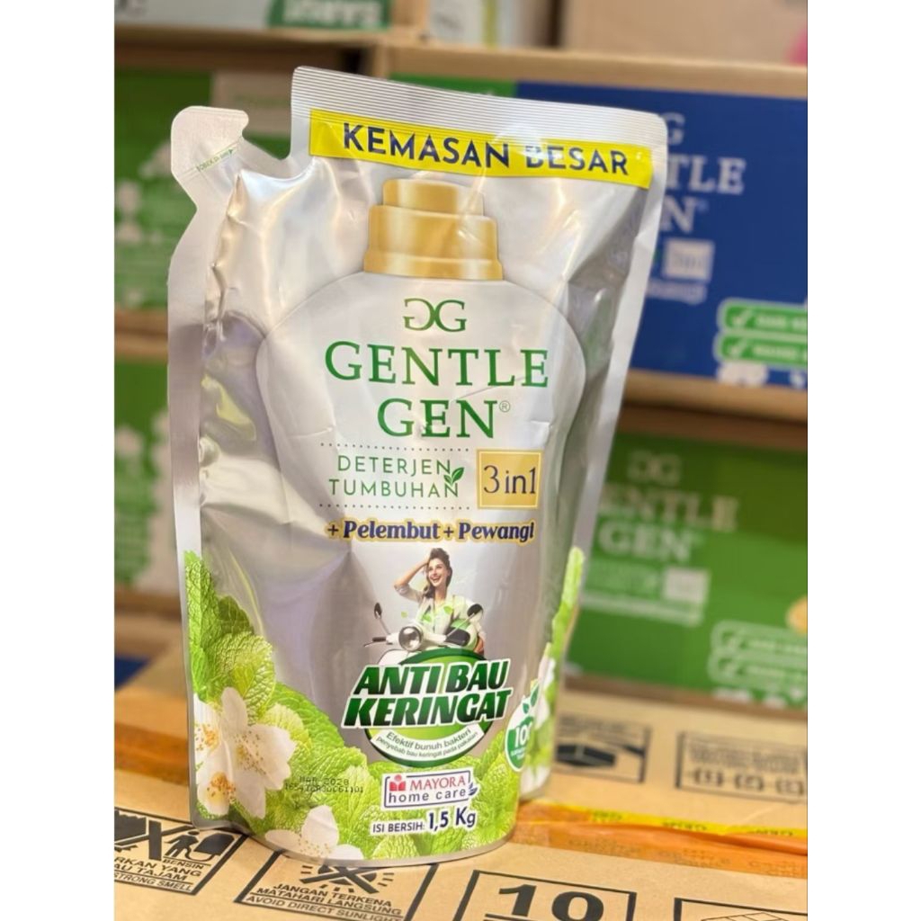Detergen Cair Gentle Gen 1,5 Liter - Detergen Tumbuhan 3in1