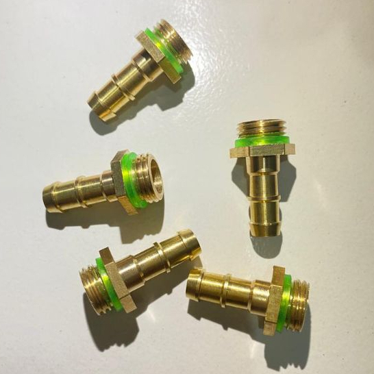 NEPEL SANCHIN SET KUNINGAN 1/4" / SAMBUNGAN SELANG KOMPRESOR / NEPEL SELANG KOMPRESOR / NEPEL SPRAYE