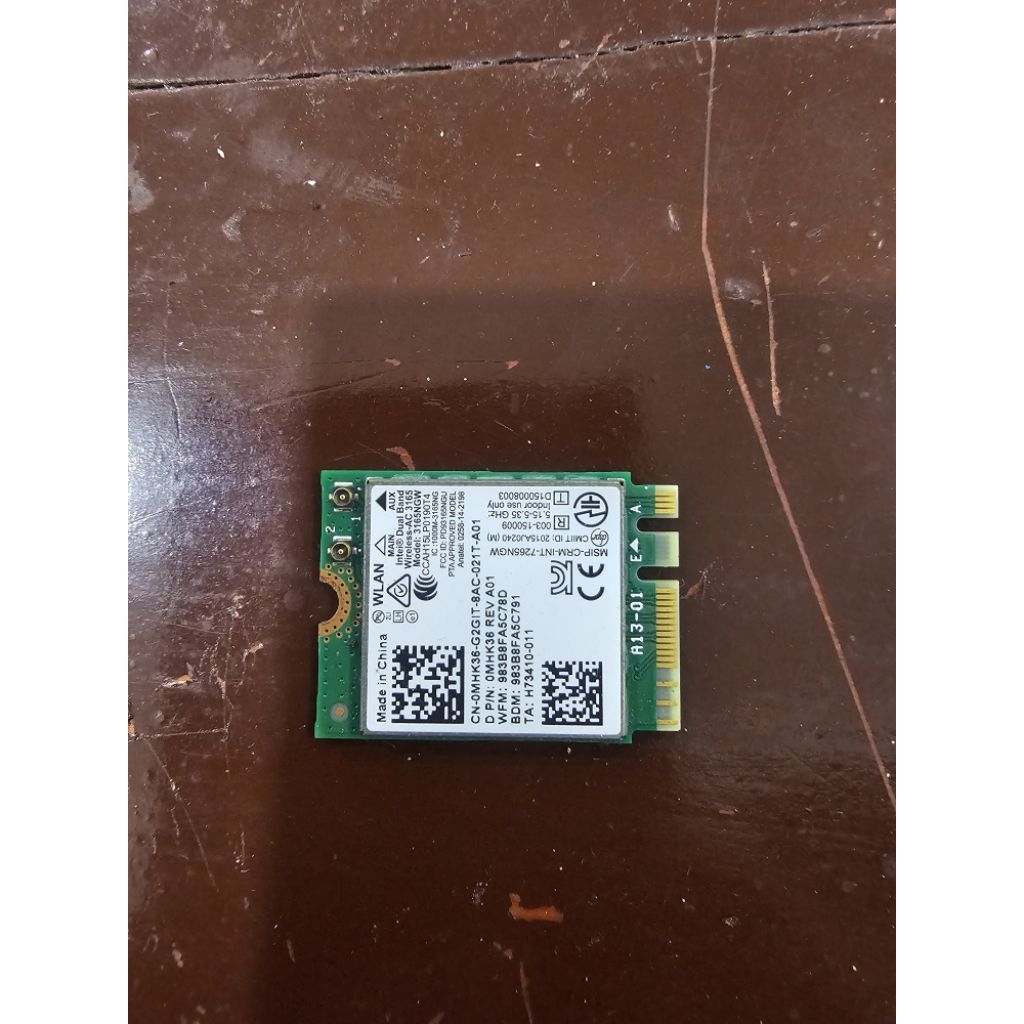 wifi adaptor laptop wlan AC 3165 m.2