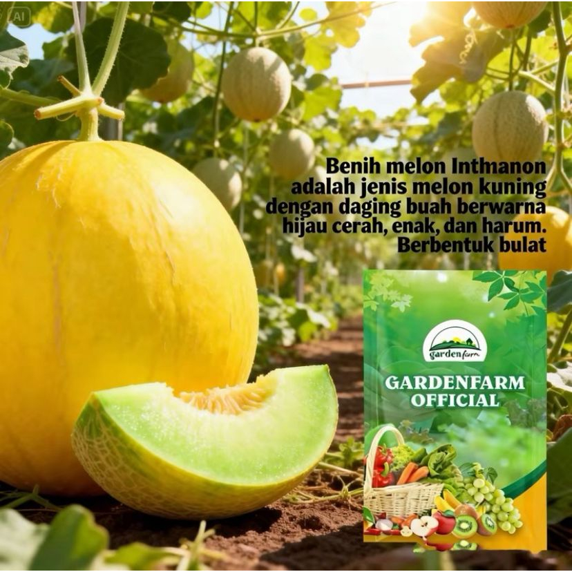 GARDENFARM - [SALE] Benih Melon Madu Manis - Benih Unggul Melon Jumbo - Bibit Melon Inthanon - Melon