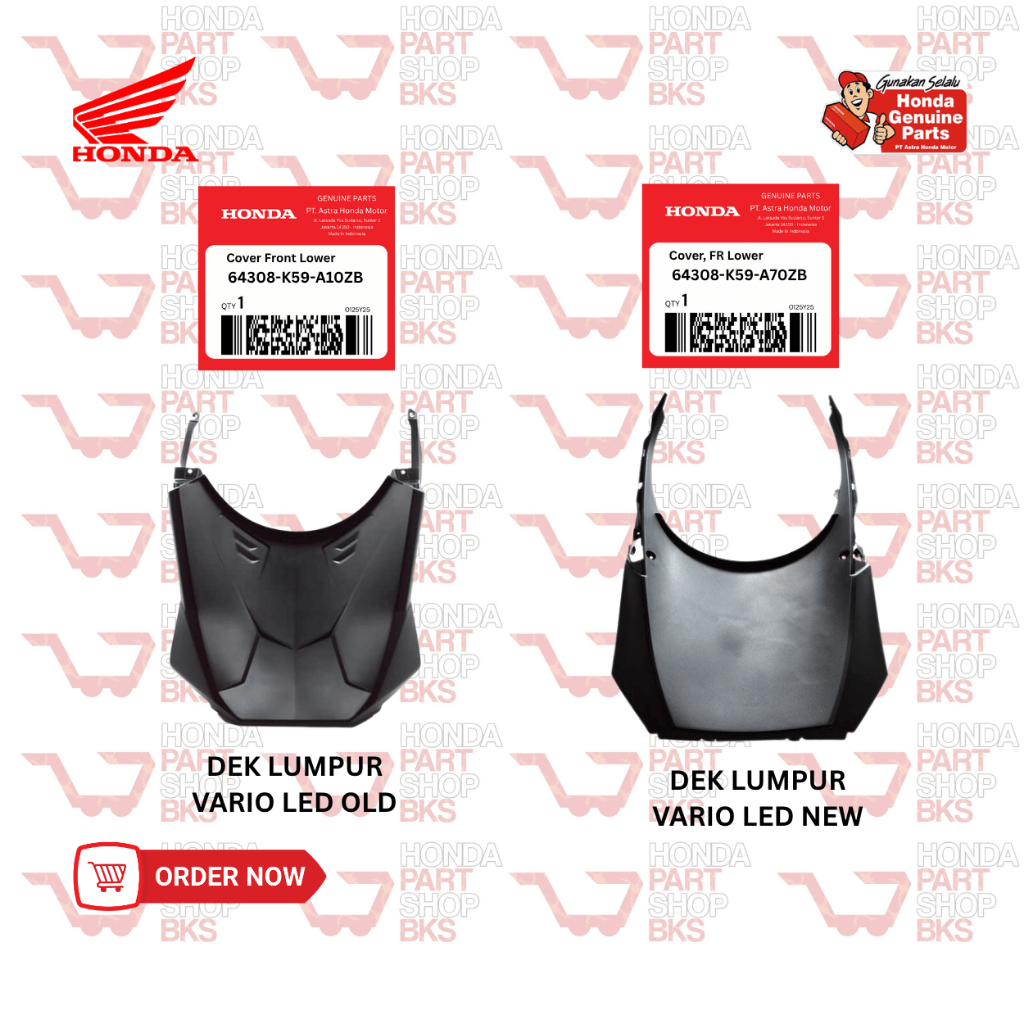 64308-K59-A10ZB 64308-K59-A70ZB Dek Lumpur Front Lower Angin Angin Paru Paru Vario 125 150 LED OLD L