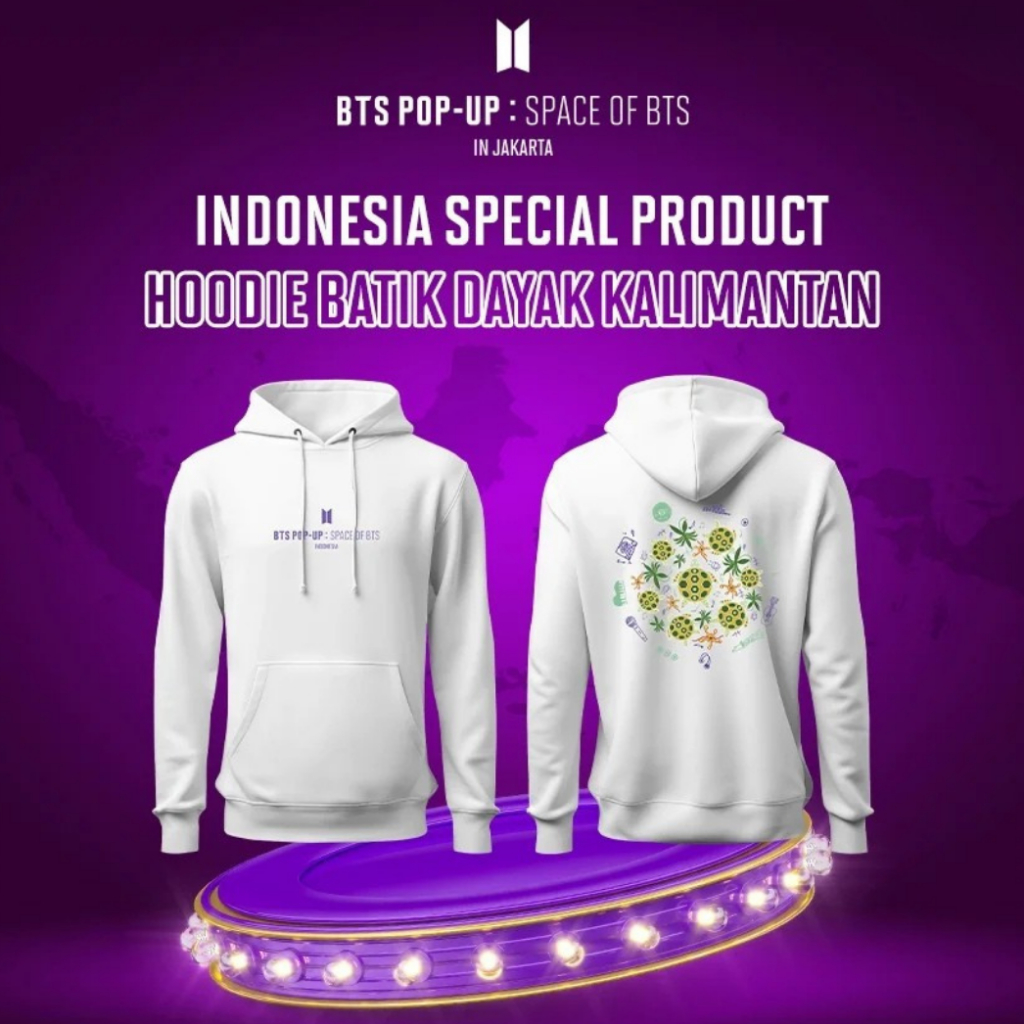 Official BTS Pop-Up Jakarta Hoodie | Dayak (Kalimantan) Edition | Regular Fit | Limited Stock | 299K