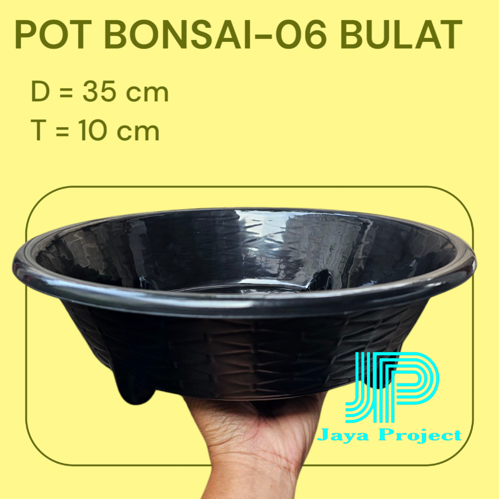 Pot bonsai bulat 06 Pot Plastik Bulat BJ-06