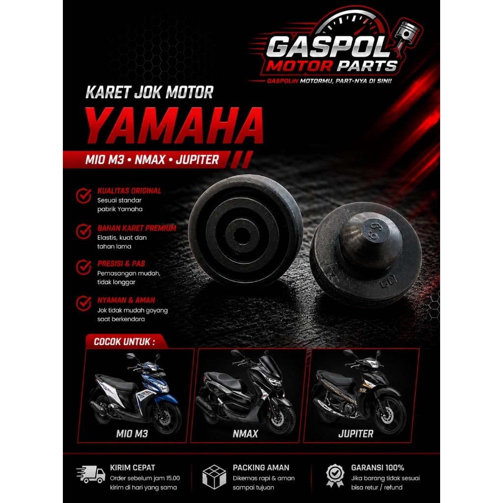 Karet Jok Motor Mio M3 NMAX Jupiter | Dudukan Jok Anti Getar Karet Tebal Awet
