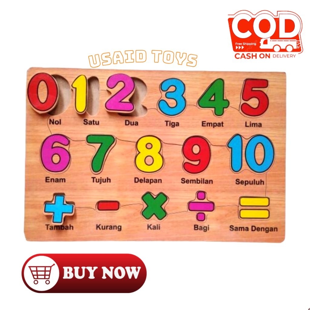 Mainan Anak Puzzle Angka 0-10