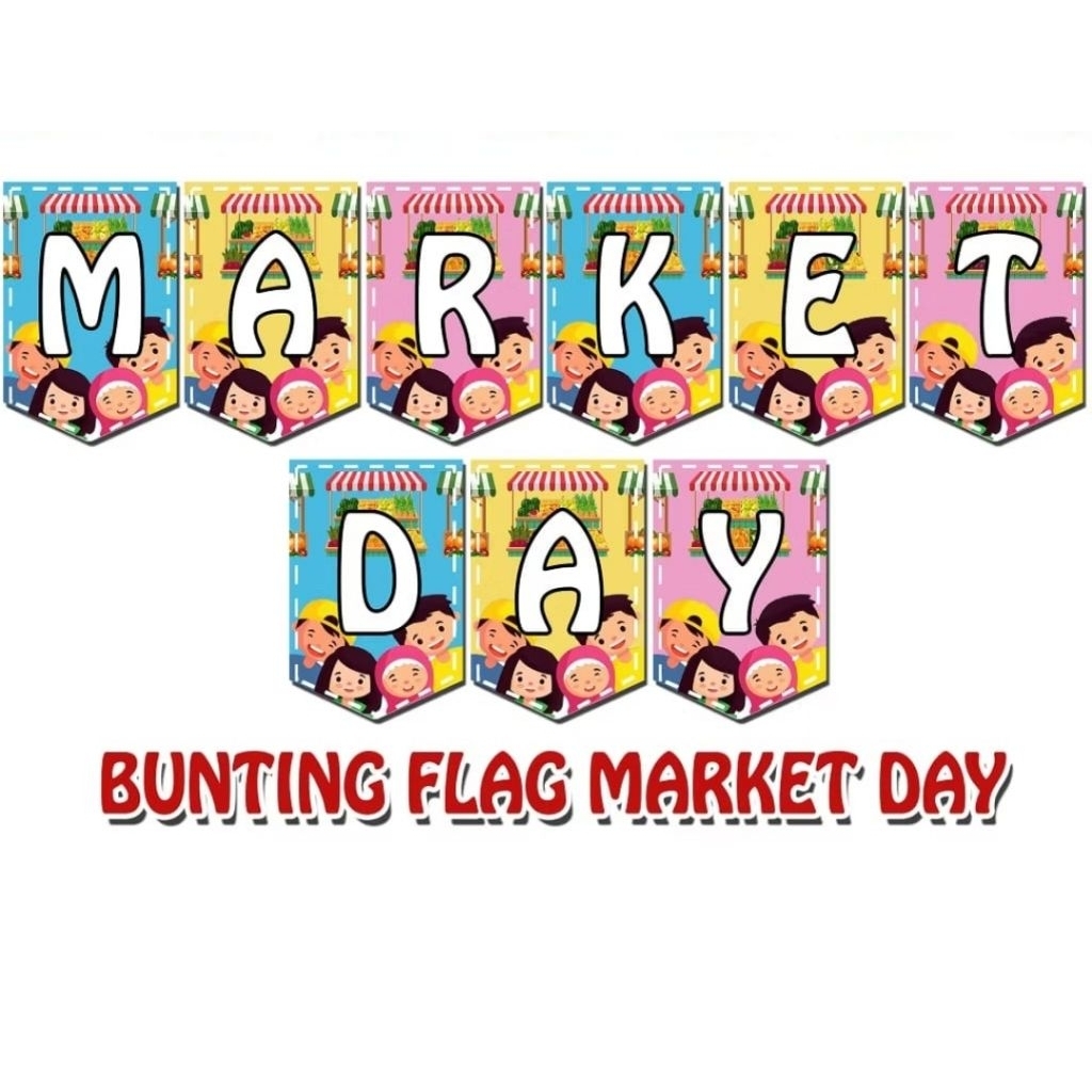 BANNER FLAG TULISAN MARKET DAY