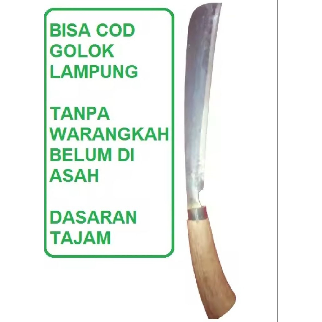 Golok lampung mentahan tanpa sarung