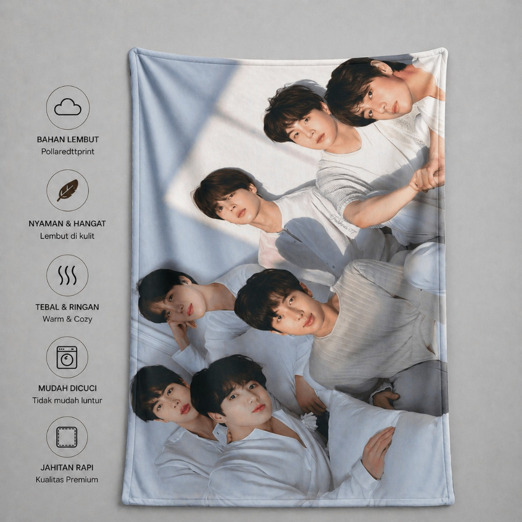SELIMUT  KARAKTER CUSTOM BTS BISA UNTUK BAYI  || BISA CUSTOM DESAIN SELIMUT