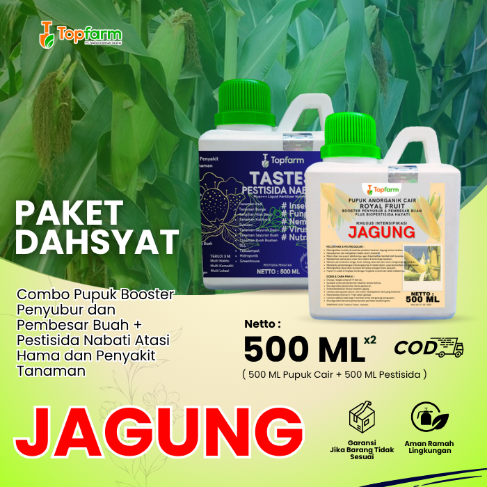 Paket Pupuk & Pestisida Untuk Jagung 500Ml / Pupuk Untuk Tanaman Jagung / Pupuk Penyubur Tanaman Jag