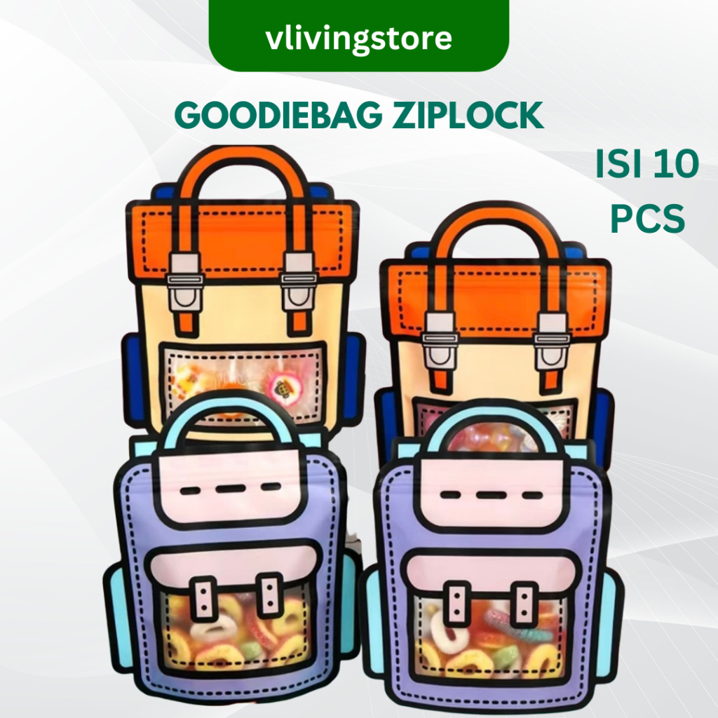 [10pcs] Plastik Snack, Goodie  Bag Hadiah Ziplock Birthday Packaging Bag
