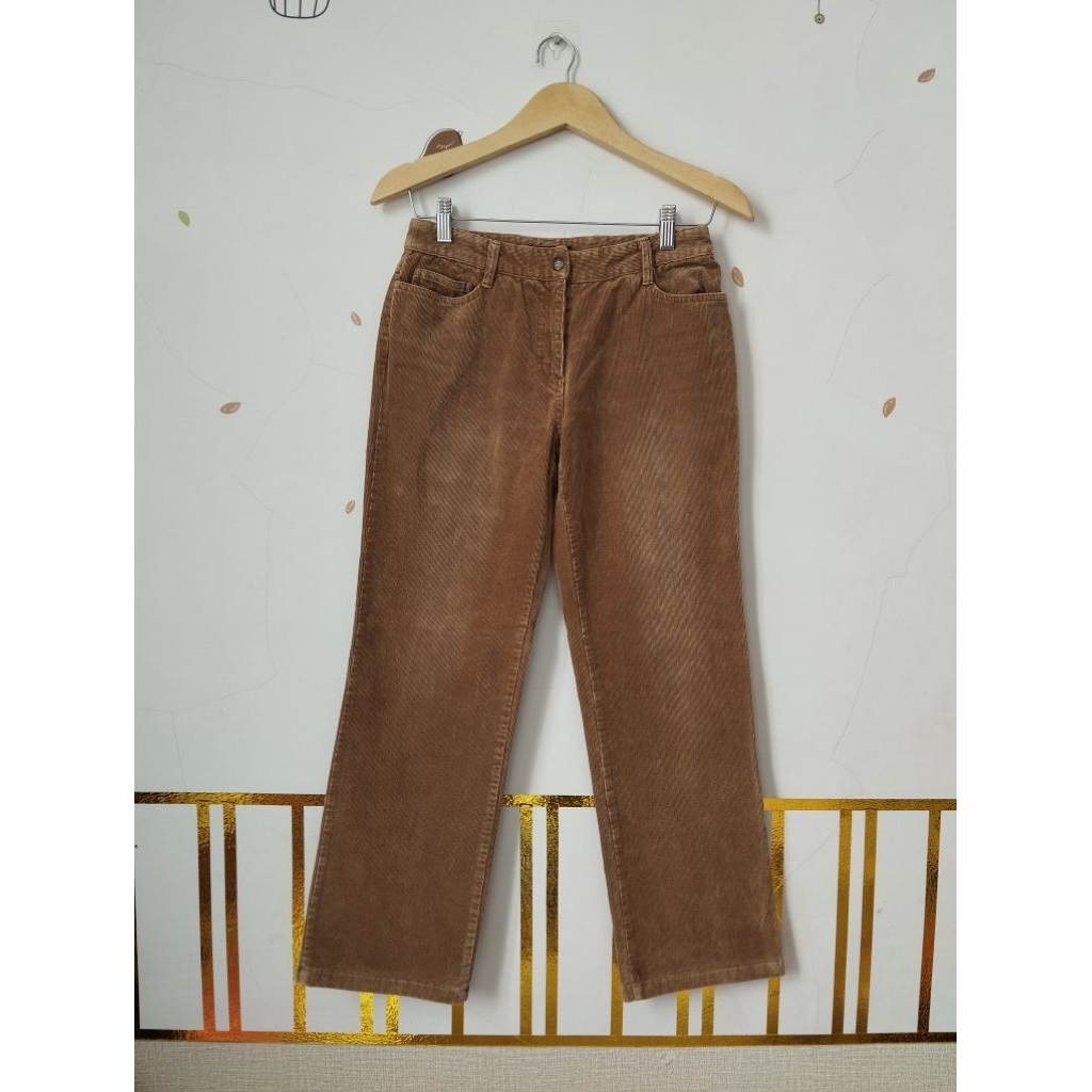 celana corduroy reguler wanita preloved