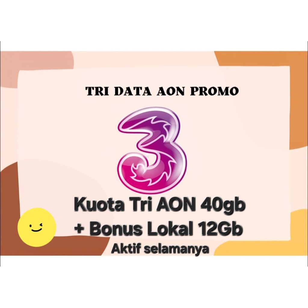 Isi Ulang Tri Inject Kuota Aon 40gb + 12gb Bonus Lokal