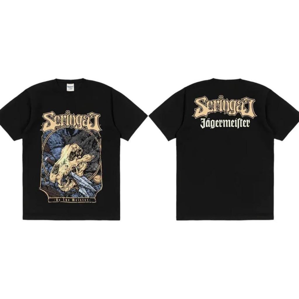 Kaos Seringai X Jagermeister / Baju Distro Seringai X Jagermeister / Kaos Pria Dan Wanita Distro Ser