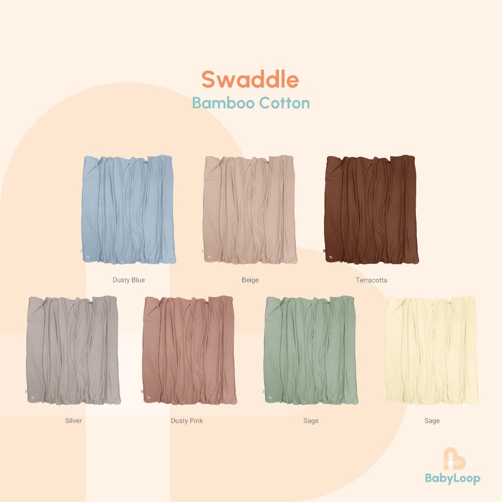 Kain Bedong Bayi - Baby Swaddle Bamboo Cotton - Baby Loop