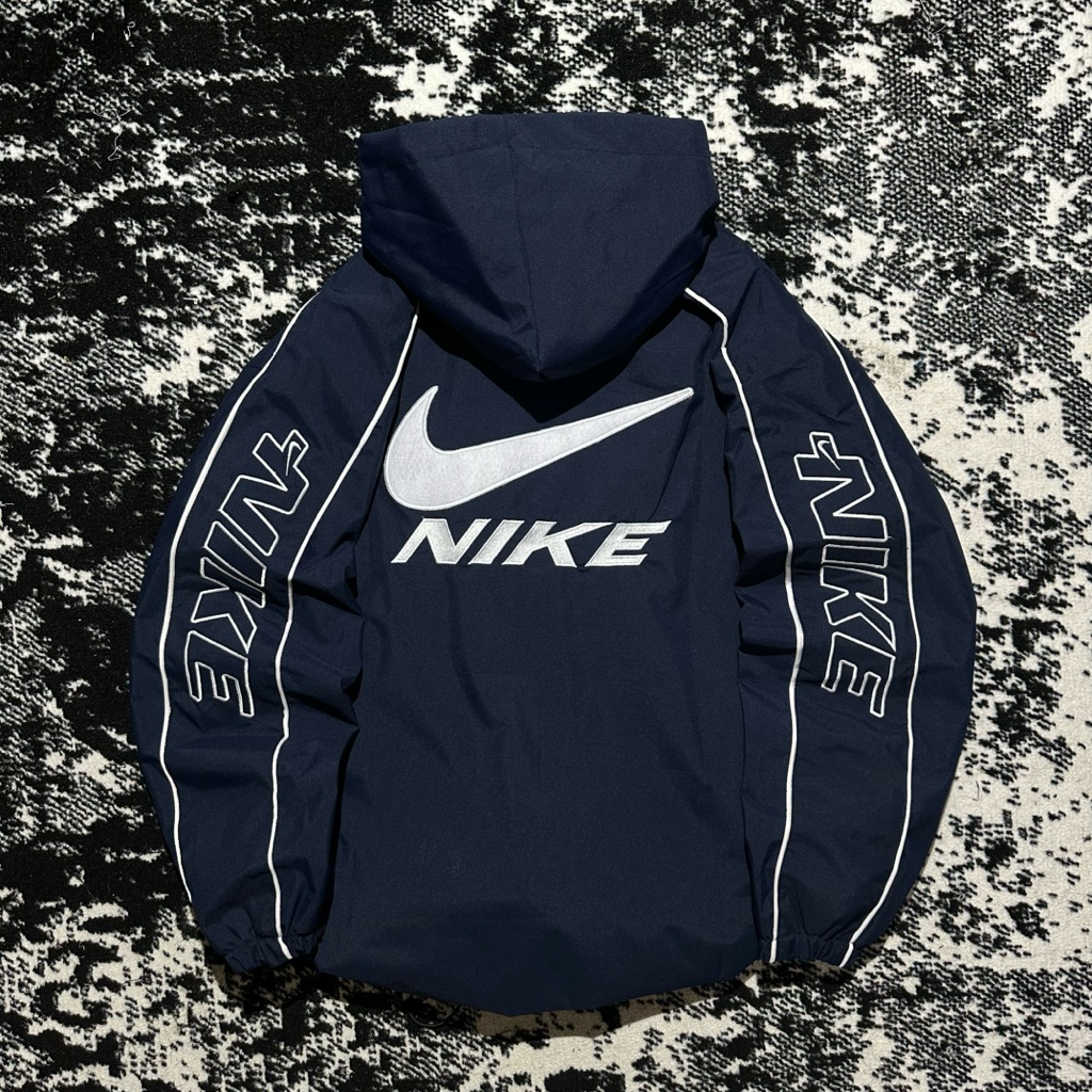 Windbreaker Nike BIG LOGO Vintage 90s Rare Jacket