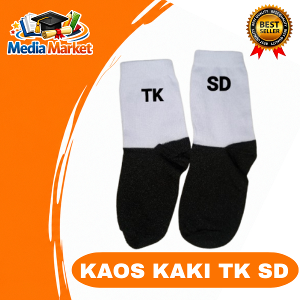 KAOS KAKI SEKOLAH TK SD PUTIH HITAM POLOS
