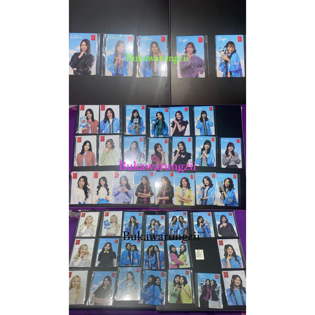 Photocard PC JKT48 x JtrustBank - Freya Marsha Greesel Christy Kathrina Gita Feni Muthe Adel Shani G