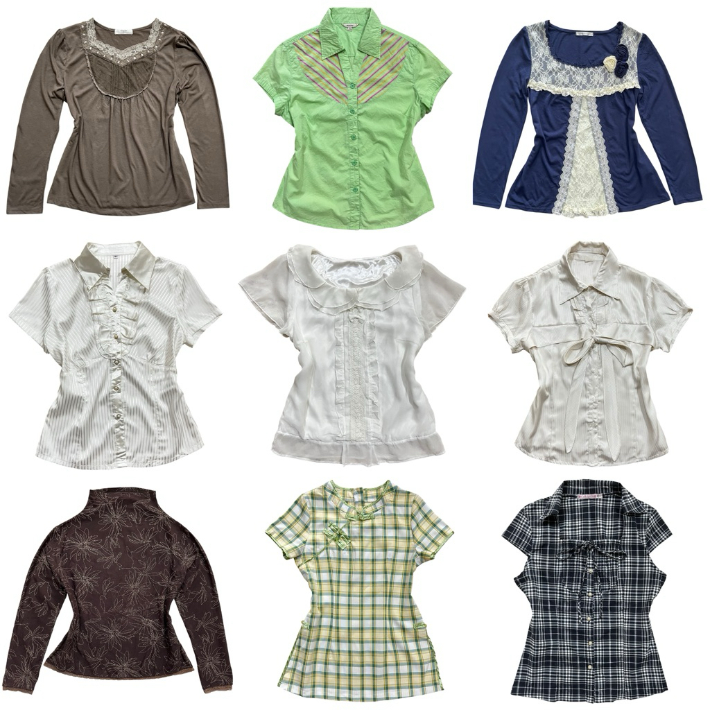 Batch 13 || Vintage 2000s Grunge Gothic Leopard Polkadot Milkmaid Coquette Morikei y2k Coquette Polk