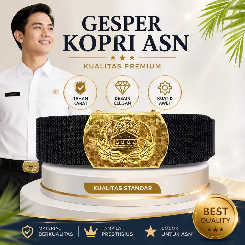 Gesper Korpri Wanita Kuningan Asli Asn Pns  Pria